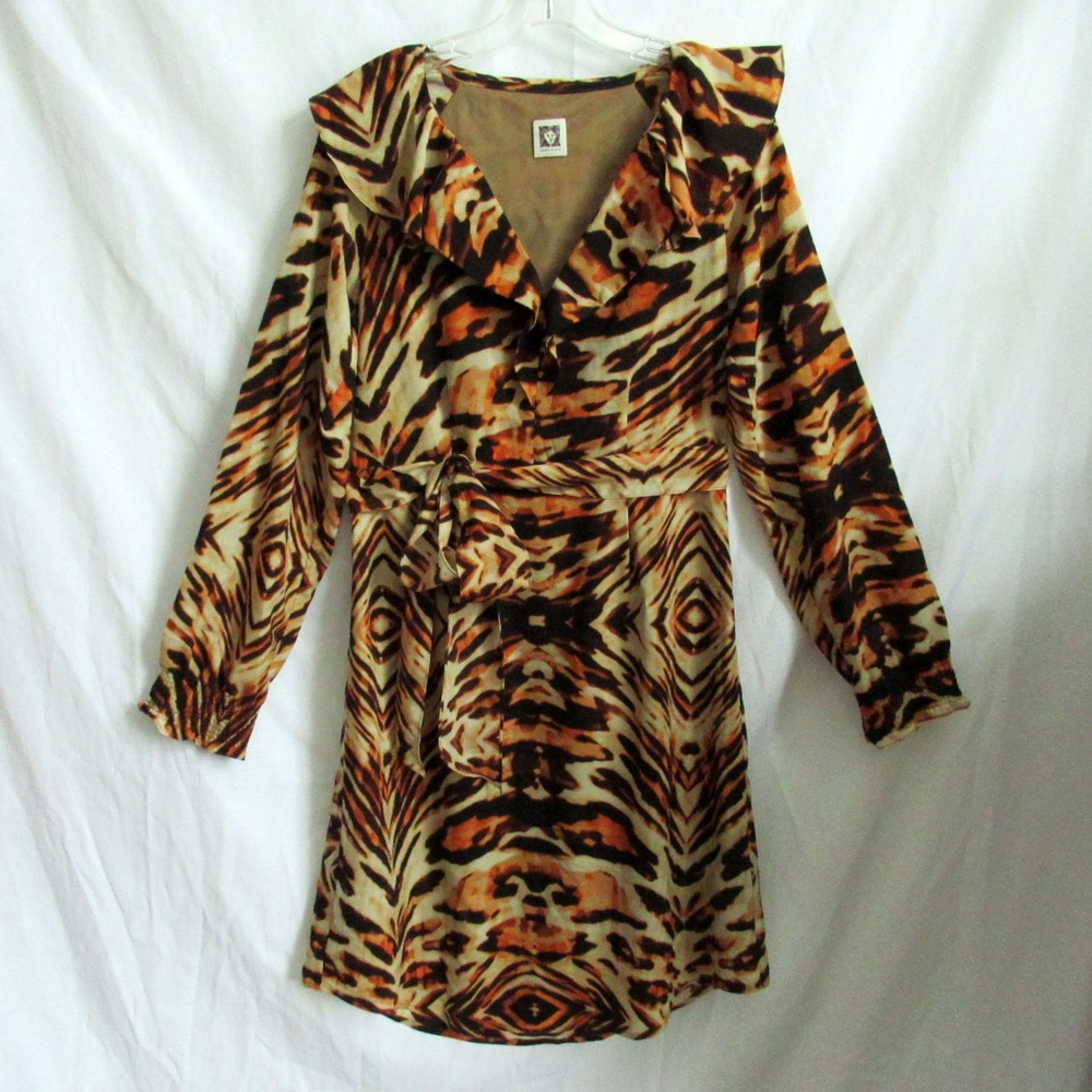 Anne Klein Tiger Print Dress Size 8